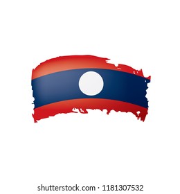 Laos flag, vector illustration on a white background.