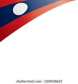 Laos flag, vector illustration on a white background
