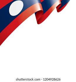 Laos flag, vector illustration on a white background
