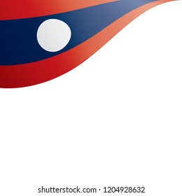 Laos flag, vector illustration on a white background