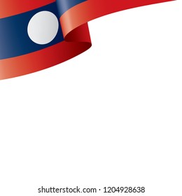 Laos flag, vector illustration on a white background