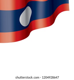 Laos flag, vector illustration on a white background