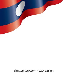 Laos flag, vector illustration on a white background