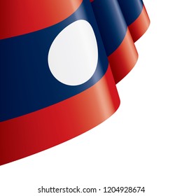 Laos flag, vector illustration on a white background