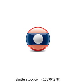 Laos flag, vector illustration on a white background