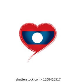 Laos flag, vector illustration on a white background