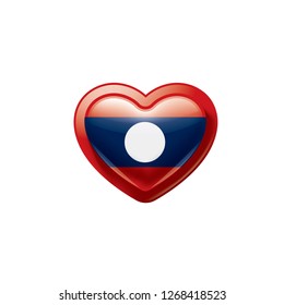 Laos flag, vector illustration on a white background