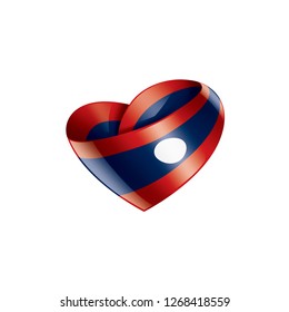 Laos flag, vector illustration on a white background