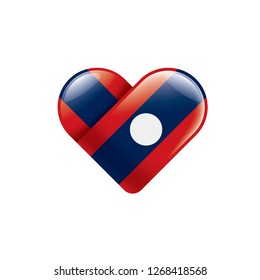 Laos flag, vector illustration on a white background