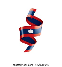 Laos flag, vector illustration on a white background