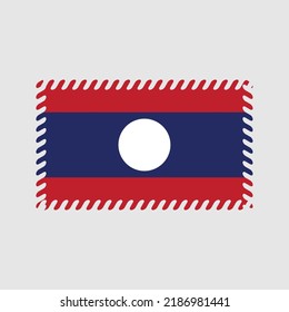 Laos Flag Vector. Nationalflagge