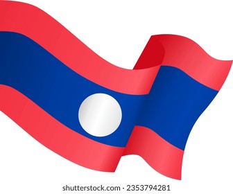 Bandera de Laos aislada en png o fondo transparente