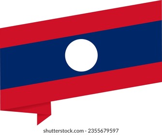 Bandera de Laos aislada en png o fondo transparente