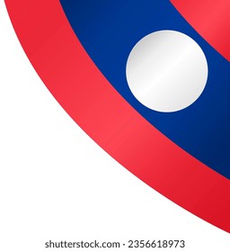 Laos flag wave isolated on png or transparent background