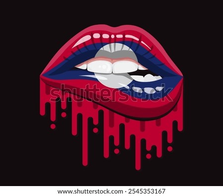 Laos Glossy Pride Blood Flag