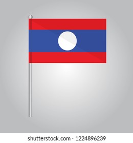 laos Icon vector illustration,National flag for country of laos isolated, banner vector illustration. Vector illustration eps10.