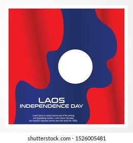 Laos Independence Day Celebration Creative Design Illustration Vector Template