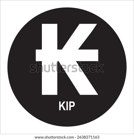 Laos kip currency icon vector illustration symbol design