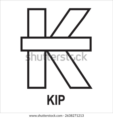 Laos kip currency icon vector illustration symbol design