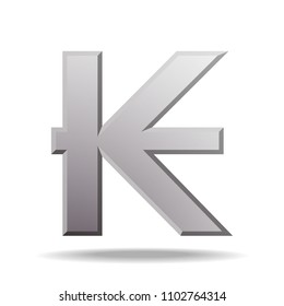 Laos kip currency symbol, vector illustration on white background