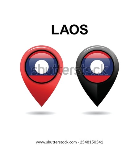 Laos Location icon, Laos Country Flags Location icon, Location clipart icon