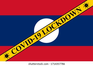 laos lockdown preventing coronavirus spread or outbreak. covid-19 laos precaution to lock down virus infection.