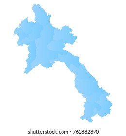 laos map - blue pastel graphic background . Vector illustration eps 10
