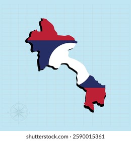  Laos map Design Vector illustration graphic