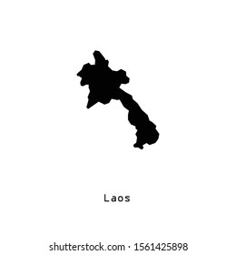 Laos map icon in trendy flat style isolated on white background. Symbol for your web site design, logo, app, UI. Vector illustration, EPS
