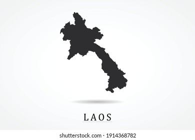 Laos Map on white background - Vector illustration eps 10