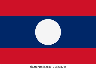 Laos Nation Flag