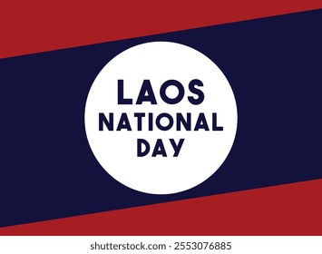 Dia Nacional do Laos. Vetor de design de bandeira do Laos. Cartaz, faixa, cartão, fundo. Eps 10.