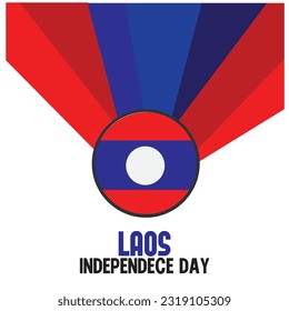 laos national day inpendence day flag vector illustration