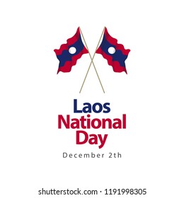 Laos National Day Vector Template Design Illustration