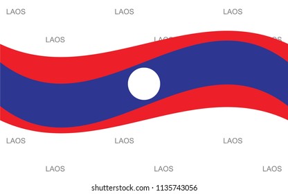 Laos  national flag background texture.vector illustration.