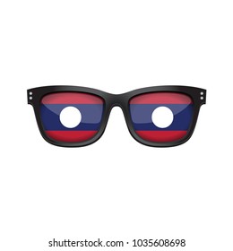 Laos national flag fashionable sunglasses