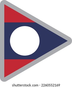 Vector de icono de la bandera nacional de Laos Material de ilustración