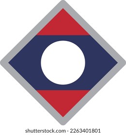 Laos national flag icon vector Illustration material