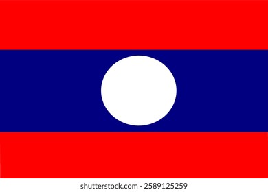 Laos National flag vector background