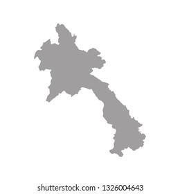 Laos outline map country shape national borders