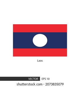 El indicador cuadrado de Laos sobre fondo blanco y especificar es eps10 vector.