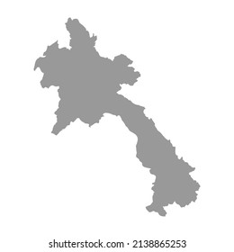 Laos vector country map silhouette