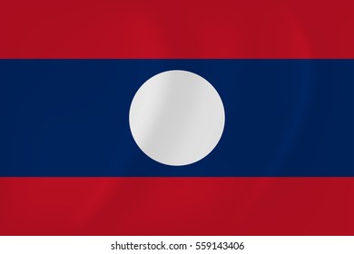 Laos waving flag