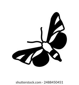 Laothoe Amurensis Glyph Icon, Vector illustration