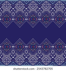 Laotian culture cotton fabric pattern. Ideal for cultural projects, textile designs, and global fashion