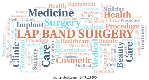 Lap Band Surgery word cloud vector made with text only