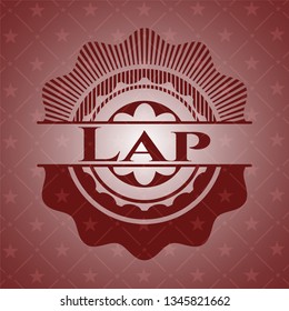 Lap retro red emblem