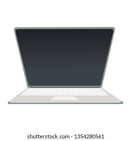 Lap top computer isolated over white background illustration