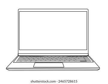 Lap top computer. vector illustration