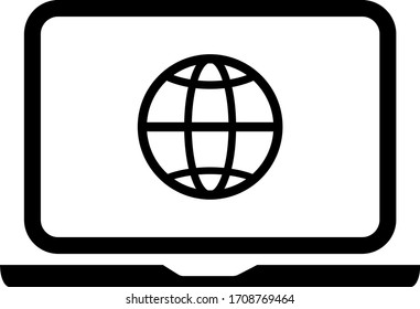 Lap top icon. Vector illustration
